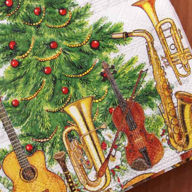 ペーパーナプキン 音楽雑貨 音楽グッズ もみの木 楽器