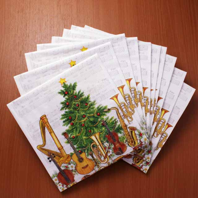 ペーパーナプキン 音楽雑貨 音楽グッズ もみの木 楽器