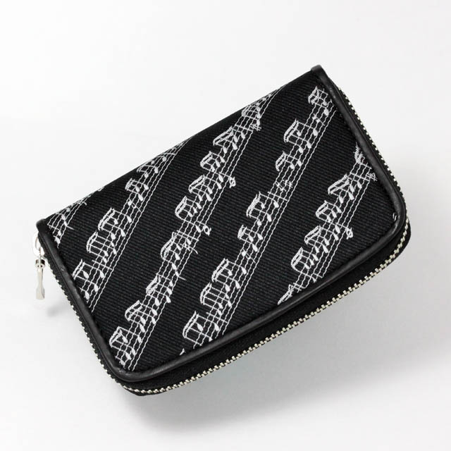 Leather Jacquard コイン・カード入れ 楽譜 音楽雑貨 音楽ギフト