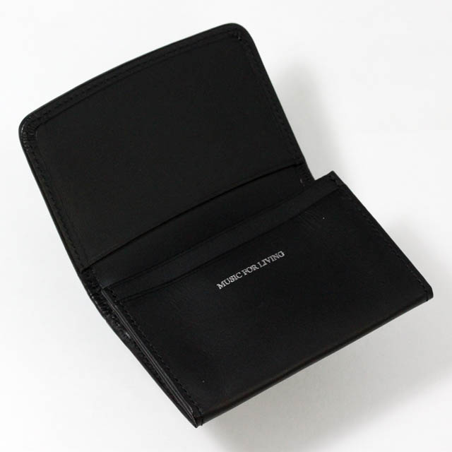 Leather & Jacquard 名刺入れ 《楽譜ブラック》 □ 音楽雑貨