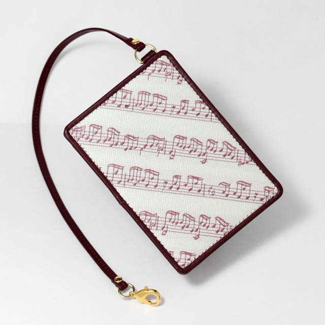 Leather Jacquard パスケース 楽譜 音楽雑貨 音楽ギフト