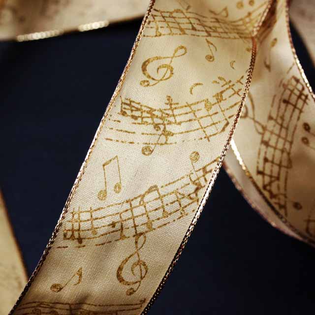 Wired Ribbon ワイヤーリボン 楽譜 音楽雑貨 音楽小物 音楽グッズ