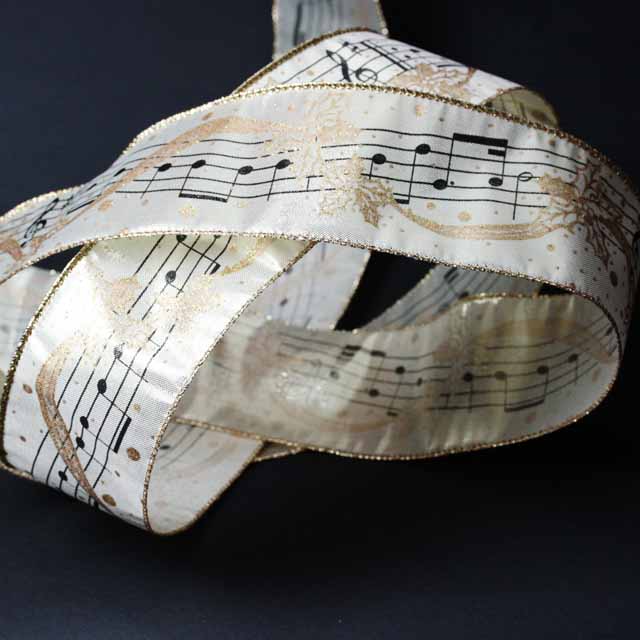 Wired Ribbon ワイヤーリボン 楽譜 音楽雑貨 音楽小物 音楽グッズ