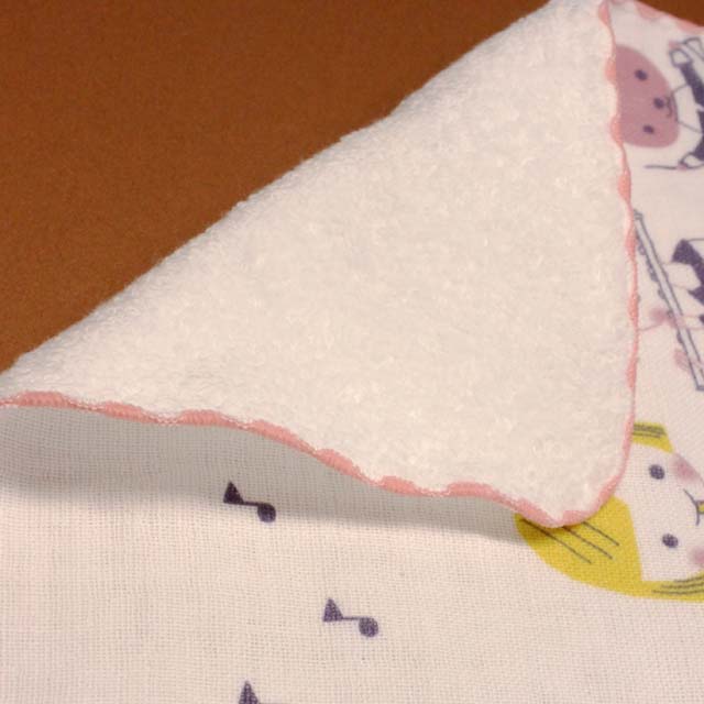 音楽雑貨 タオルハンカチ ShinziKatoh パイル ガーゼ 吹奏楽 サックス クラリネット フルート トライアングル