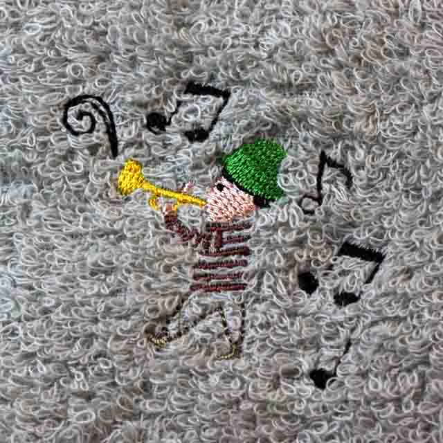 音楽雑貨 タオル ShinziKatoh トランペット 鍵盤 音符