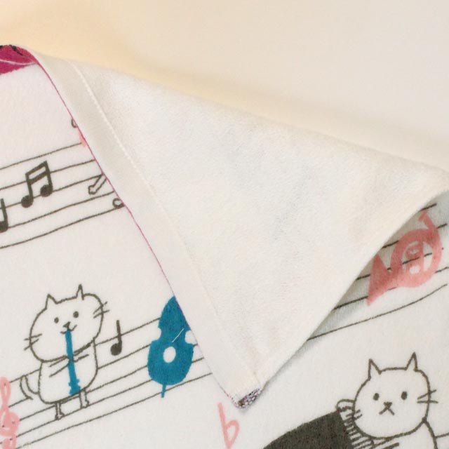 音楽雑貨 フェイスタオル ShinziKatoh パイル シャーリング加工 楽器 ピアノ ヴァイオリン ホルン