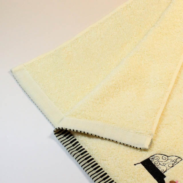 音楽雑貨 フェイスタオル ShinziKatoh ピアノ 鍵盤 音符