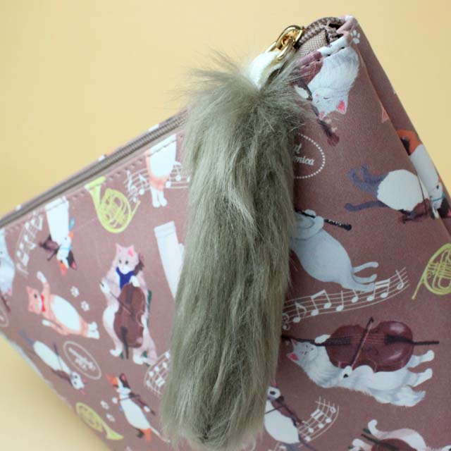Cat Symphonica しっぽの舟形ポーチ 音楽雑貨 音楽グッズ
