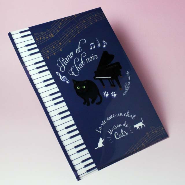 Maison de cats ピアノ鍵盤 クリアファイル 音楽雑貨