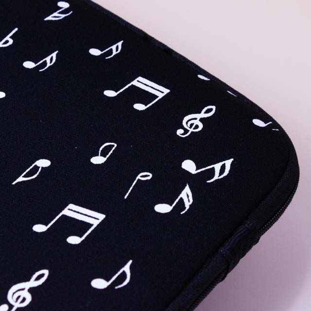 ウェットスーツ素材 トラベルポーチ 音符 音楽雑貨
