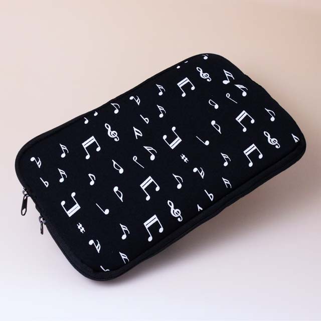 ウェットスーツ素材 トラベルポーチ 音符 音楽雑貨