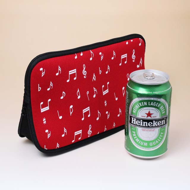 ウェットスーツ素材 トラベルポーチ 音符 音楽雑貨