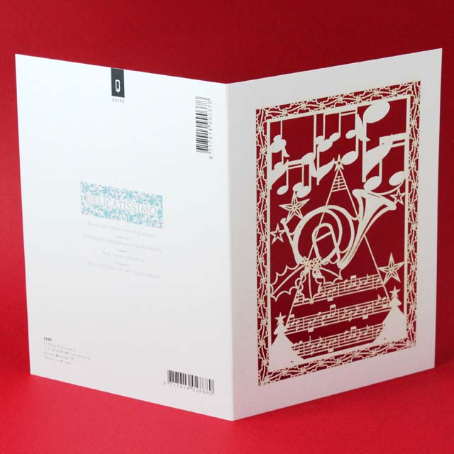 クリスマスカード ホルン 音楽雑貨