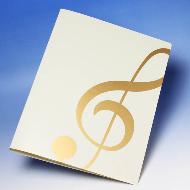 譜面用クリアファイル 大きいト音記号 アイボリー 117525 音楽雑貨