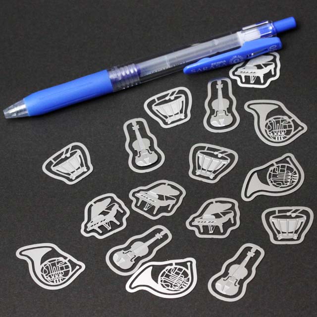 楽器クリップス ホルン ティンパニ ピアノ ヴァイオリン 音楽雑貨 音楽グッズ