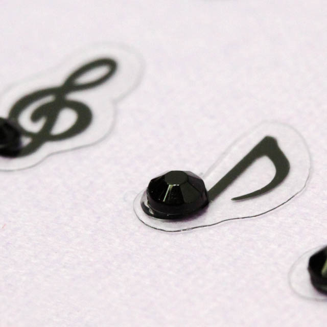 セミ３Ｄシール ト音記号 音符  音楽雑貨 音楽グッズ