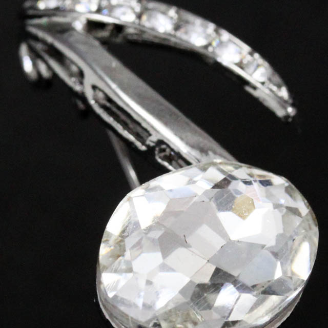 玻璃ブローチ ８分音符 音楽雑貨 音楽アクセサリー