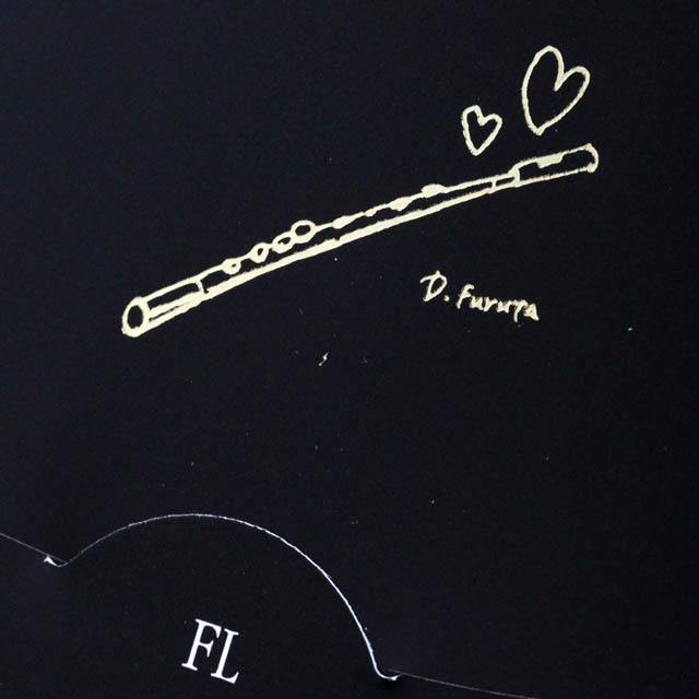 楽譜あぶらとり紙 クリーニングペーパー フルート 音楽雑貨