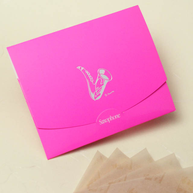 楽譜あぶらとり紙 サックス Pink シルバー 410015 音楽雑貨
