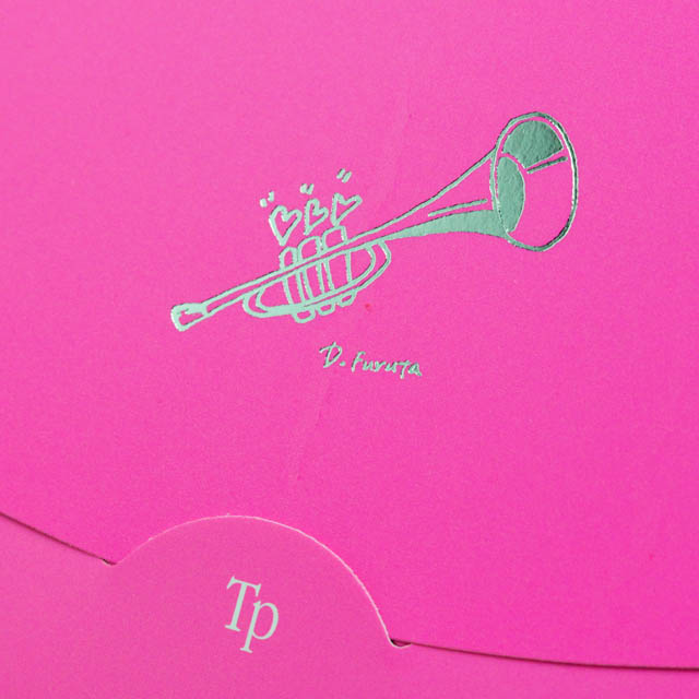 楽譜あぶらとり紙 トランペット Pink シルバー 710016 音楽雑貨
