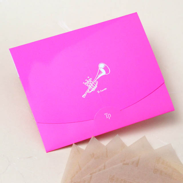 楽譜あぶらとり紙 クリーニングペーパー トランペット 音楽雑貨