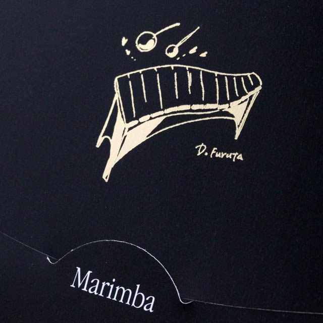 楽譜あぶらとり紙 クリーニングペーパー マリンバ 音楽雑貨