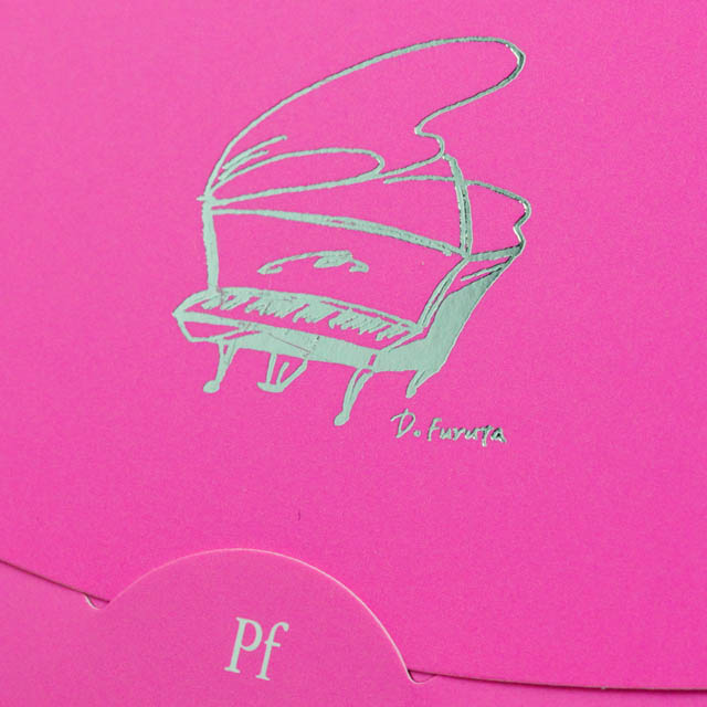 楽譜あぶらとり紙 ピアノ Pink シルバー 410014 ◇ 音楽雑貨