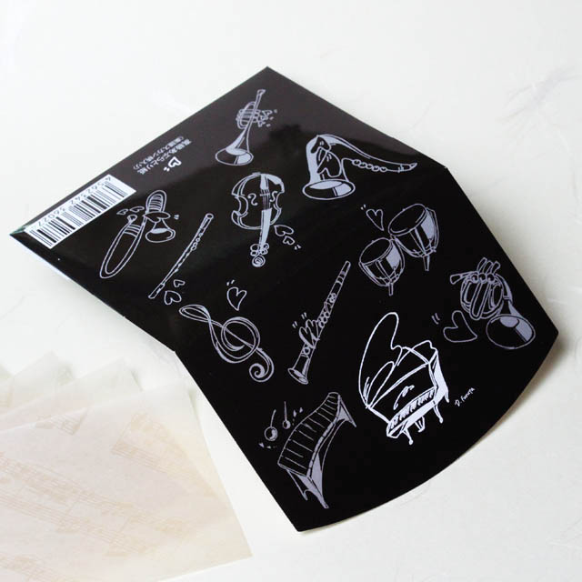 楽譜あぶらとり紙 クリーニングペーパー グランドピアノ 音楽雑貨