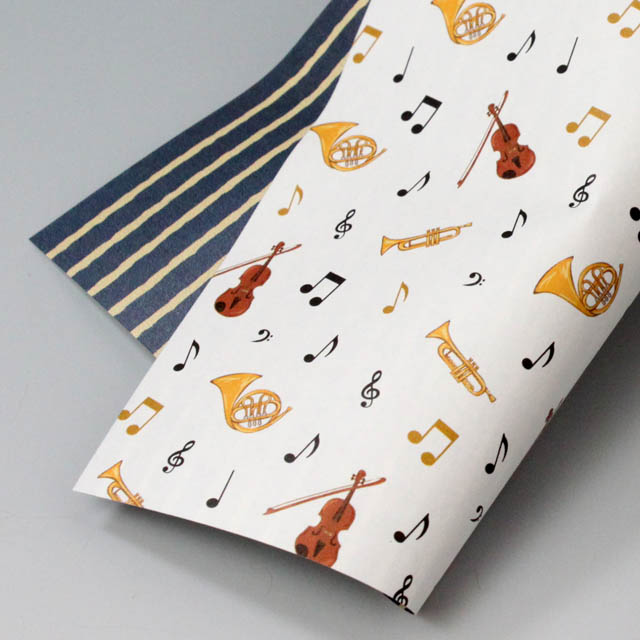 折り紙 リバーシブル 音符 ホルン トランペット 弦楽器