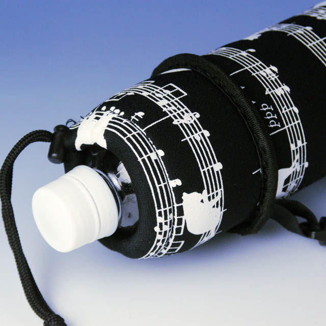 ウェットスーツ素材 ペットボトルカバー 楽譜 音楽雑貨 音楽グッズ