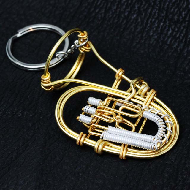 wire art ワイヤーアート ピストン チューバ Tuba 音楽雑貨 音楽グッズ