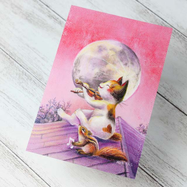 音楽雑貨 下島みちこ 絵葉書 ポストカード 夢見るヴァイオリニスト