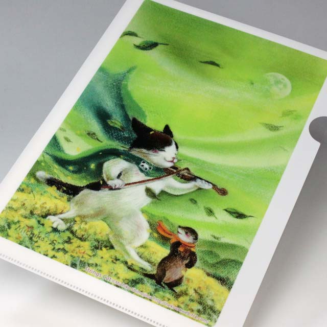 音楽雑貨 下島みちこ クリアファイル クリアフォルダ 風