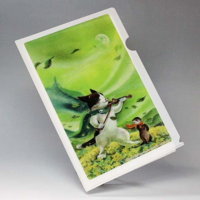 音楽雑貨 下島みちこ クリアファイル クリアフォルダ 風