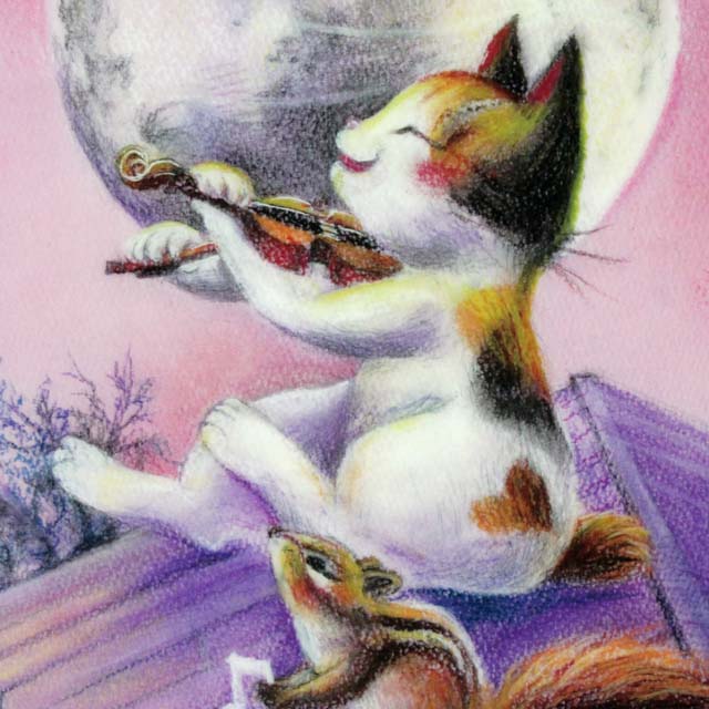 音楽雑貨 下島みちこ クリアファイル クリアフォルダ 月