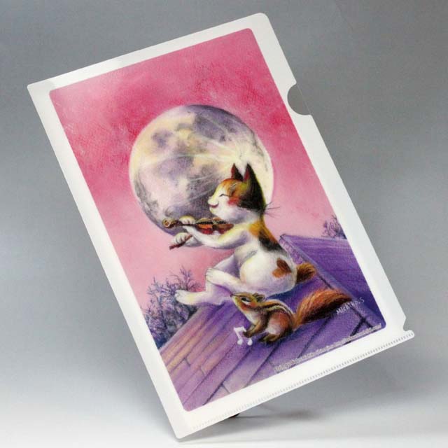 音楽雑貨 下島みちこ クリアファイル クリアフォルダ 月