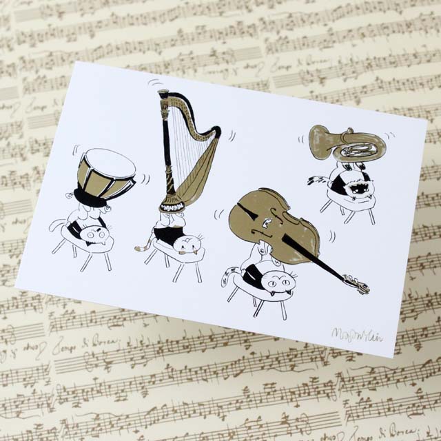 Musical Circus 絵葉書 《足芸》 100343 音楽雑貨・アクセサリー
