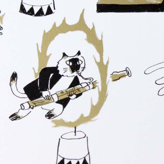 Musical Circus 絵葉書 ポストカード 火の輪くぐり 音楽雑貨 音楽グッズ