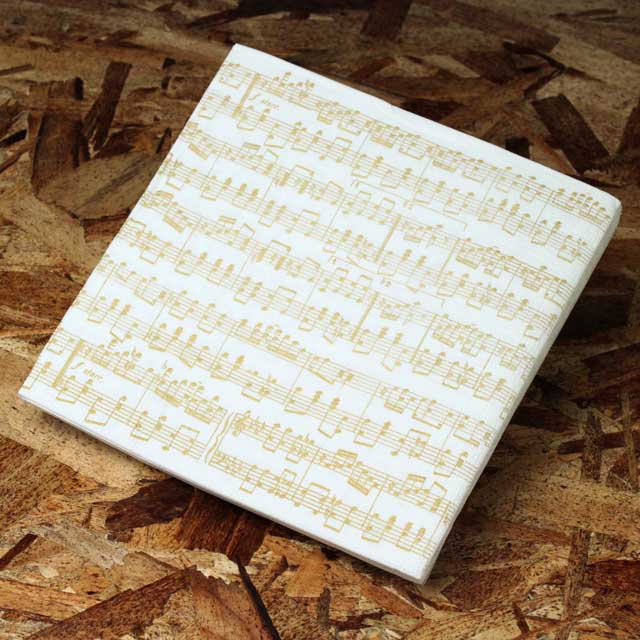 ペーパーナプキン 音楽雑貨 音楽グッズ 大譜表 楽譜