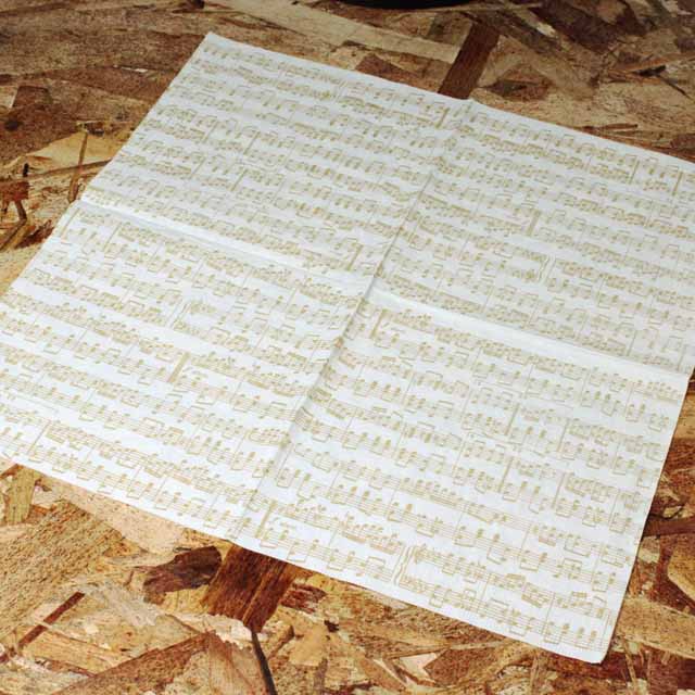 ペーパーナプキン 音楽雑貨 音楽グッズ 大譜表 楽譜