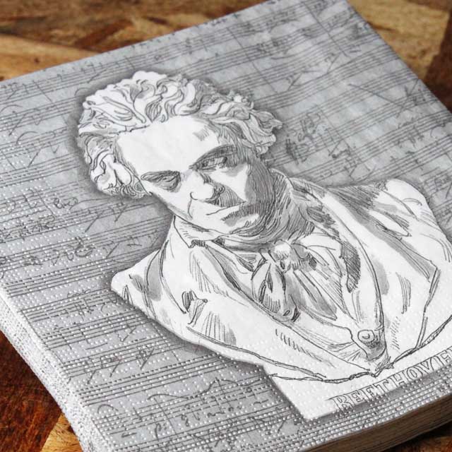 ペーパーナプキン 音楽雑貨 音楽グッズ ベートーヴェン Beethoven