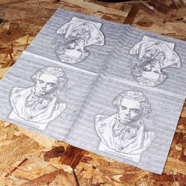 ペーパーナプキン 音楽雑貨 音楽グッズ ベートーヴェン Beethoven