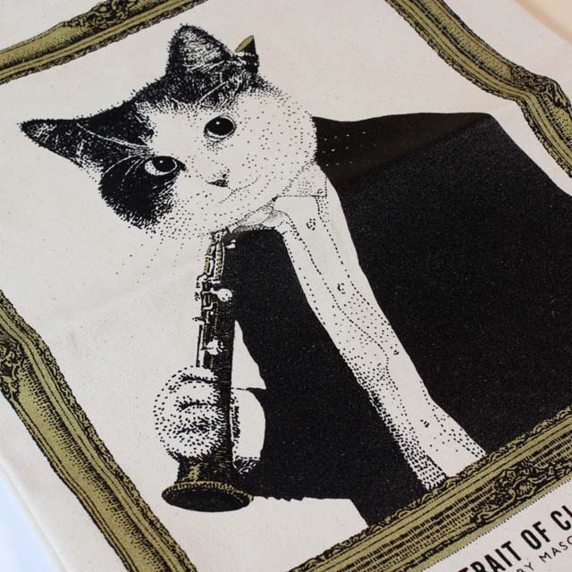 クラリネット 厚手コットンキャンバス トート 音楽雑貨