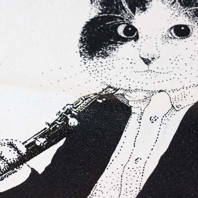 クラリネット 厚手コットンキャンバス トート 音楽雑貨