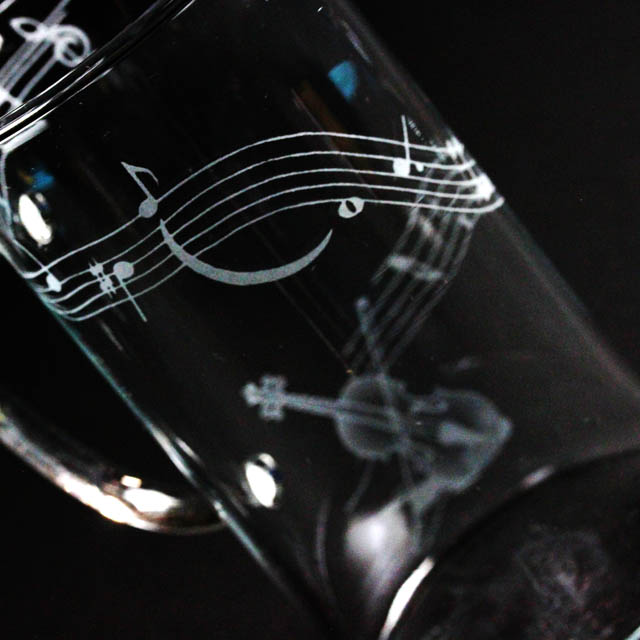 耐熱ガラス マグカップ ヴァイオリン 弦楽器 音楽雑貨 音楽ギフト