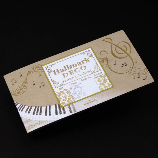 HM DECO ミュージック ト音記号 鍵盤 音楽雑貨 一筆箋