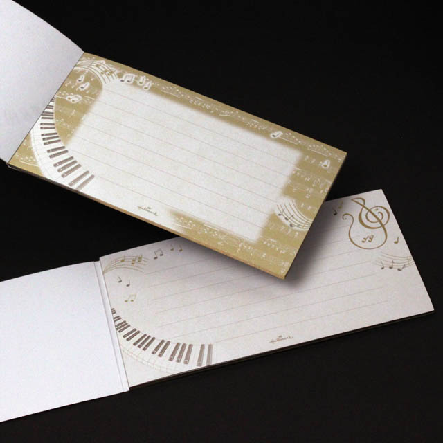 HM DECO ミュージック ト音記号 鍵盤 音楽雑貨 一筆箋