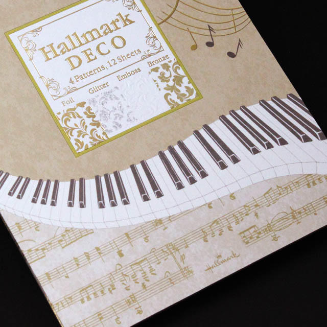HM DECO ミュージック ト音記号 鍵盤 音楽雑貨 便箋
