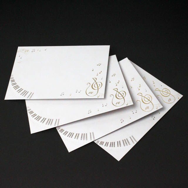 HM DECO ミュージック ト音記号 鍵盤 音楽雑貨 封筒