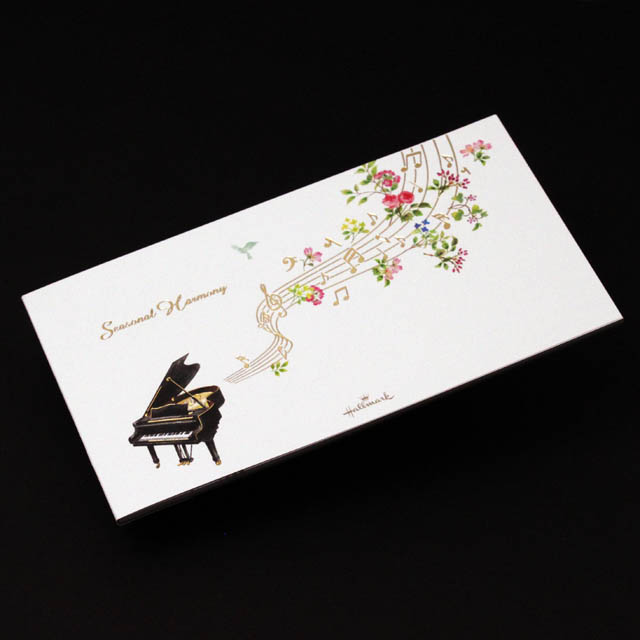 シーズナルハーモニー ピアノ 音符 音楽雑貨 一筆箋